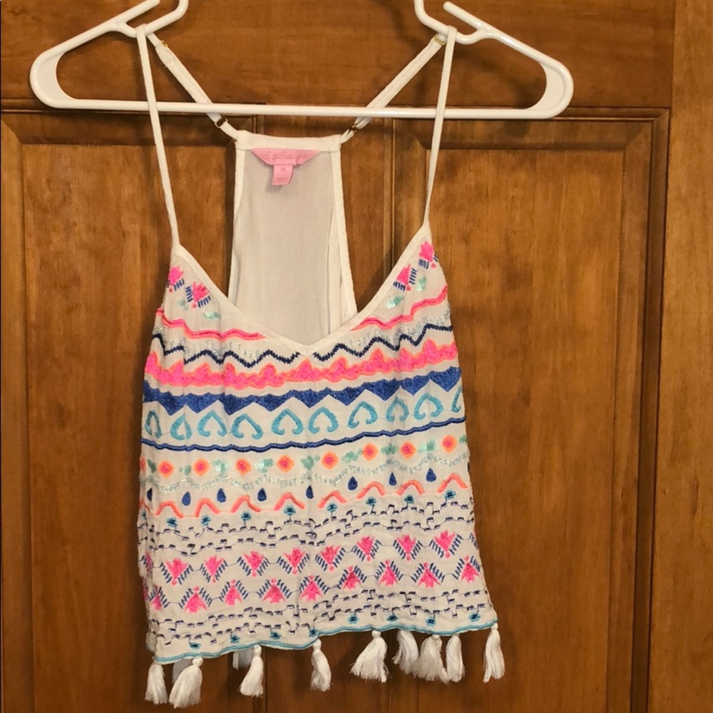 Lilly Pullitzer Fringe Crop Tank